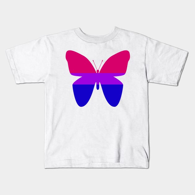 Bisexual Butterfly Kids T-Shirt by epiclovedesigns